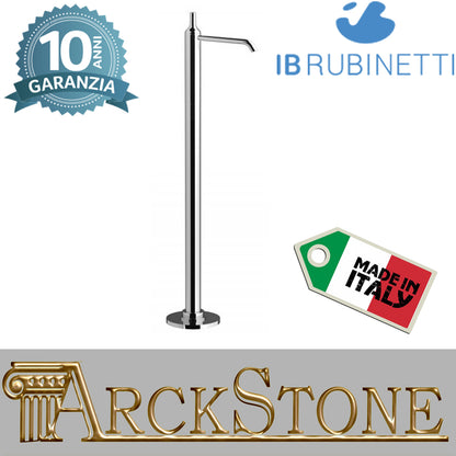 Miscelatore lavabo a colonna da terra marca IB rubinetti modello Batlò rubinetteria ottone cromato bagno pavimento