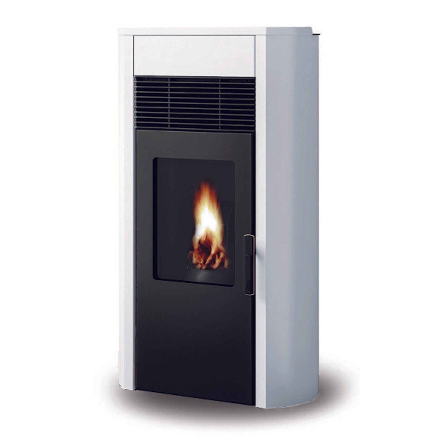 Stufa Pellet Aria Calda Ventilata Royal Palazzetti Roberta Air 120 Colore Rivestimento Bianco Potenza 13,9 Kw