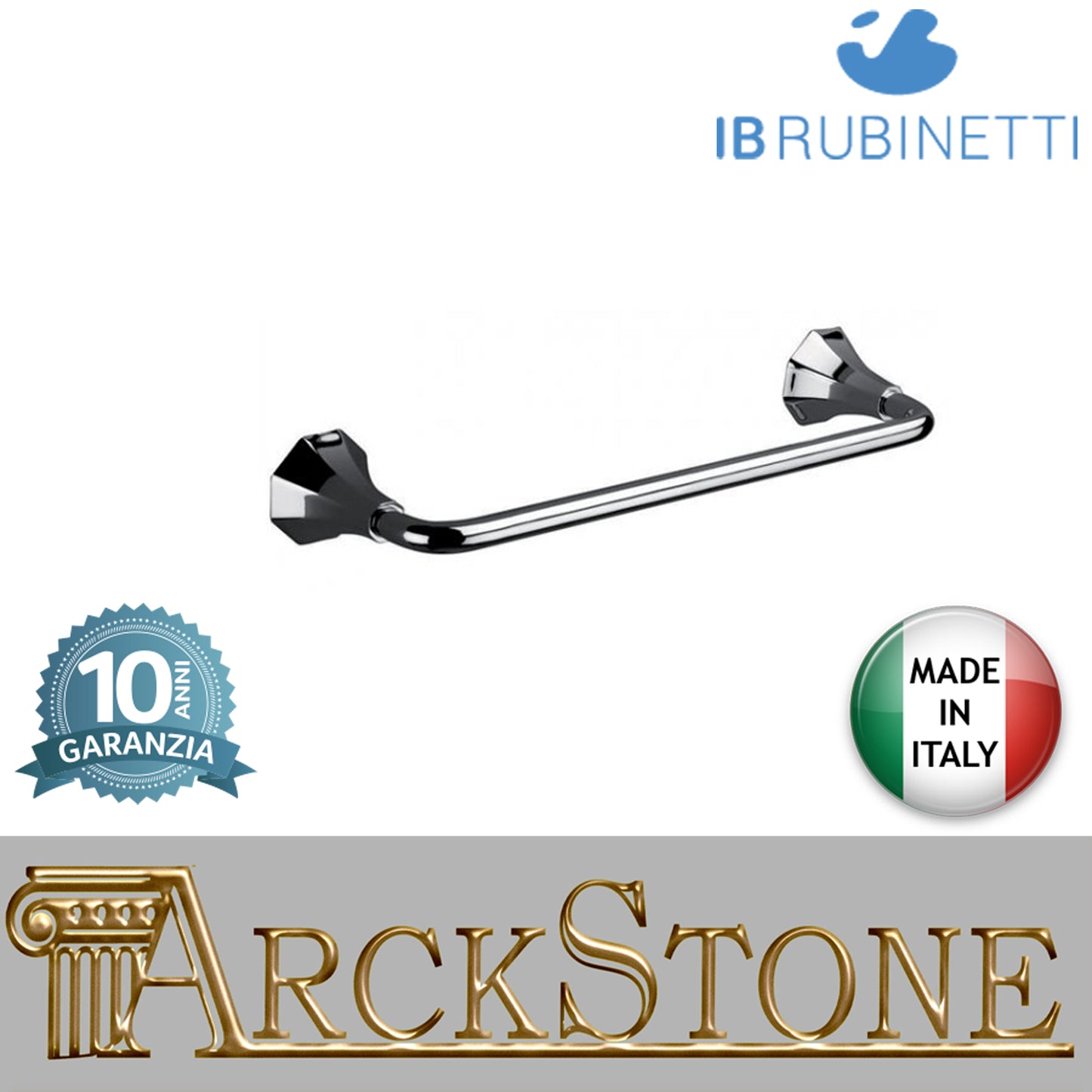 Porta asciugamano per bidet a muro 300X76Xh46,5 mm marca IB rubinetti modello Belmondo finitura ottone cromato rivenditore autorizzato parete accessori bagno arredamento campania garanzia 10 anni azienda certificata made in italy