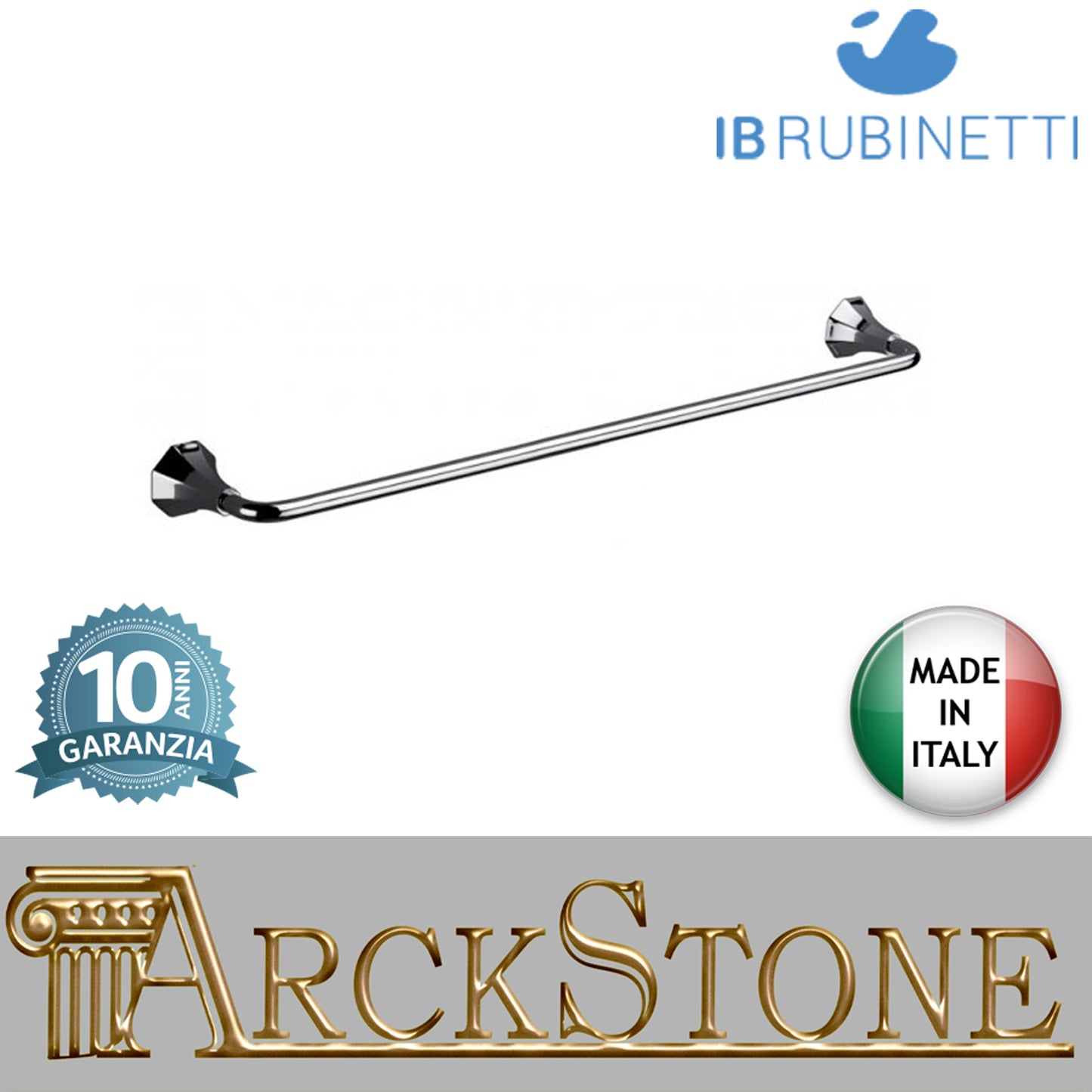 Porta asciugamano tradizionale 450X76Xh46,5 mm marca IB rubinetti modello Belmondo finitura ottone cromato rivenditore autorizzato parete accessori bagno arredamento campania garanzia 10 anni azienda certificata made in italy