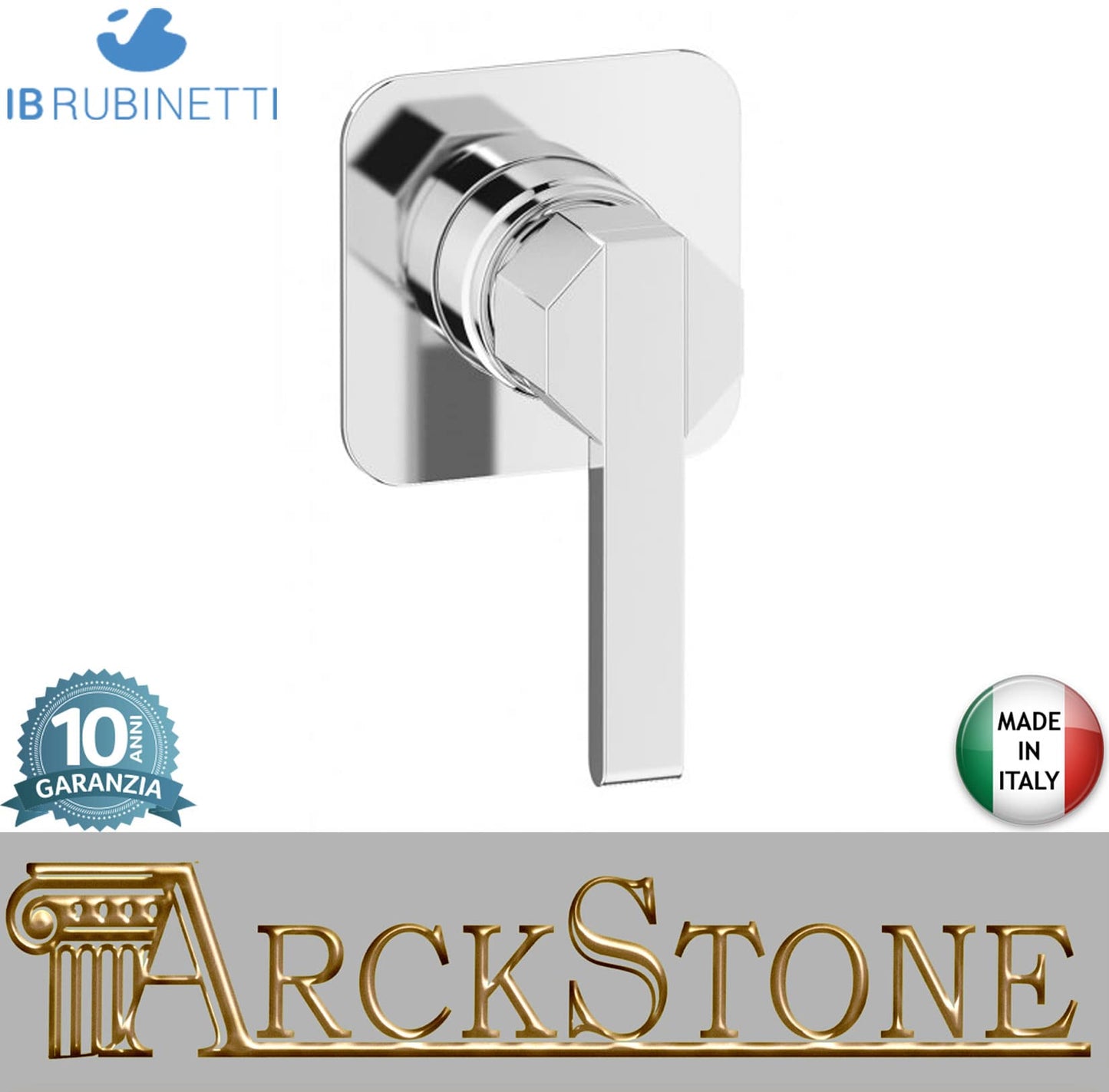 Miscelatore doccia incasso una via completo marca IB rubinetti modello Belmondo Elle rubinetteria rubinetto ottone cromato bagno casa Rivenditore Autorizzato Campania Arredamento Arredo Finitura Cromo Fontana azienda certificata made in italy qualità