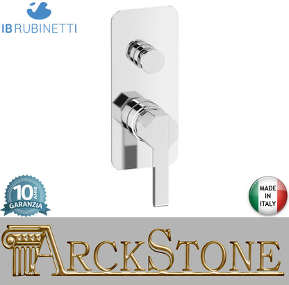 Miscelatore doccia incasso due vie completo marca IB rubinetti modello Belmondo Elle rubinetteria rubinetto ottone cromato bagno casa Rivenditore Autorizzato Campania Arredamento Arredo Finitura Cromo Fontana azienda certificata made in italy qualità 