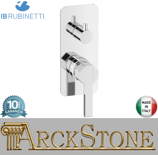 Miscelatore doccia incasso tre vie completo marca IB rubinetti modello Belmondo Elle rubinetteria rubinetto ottone cromato bagno casa Rivenditore Autorizzato Campania Arredamento Arredo Finitura Cromo Fontana azienda certificata made in italy qualità 