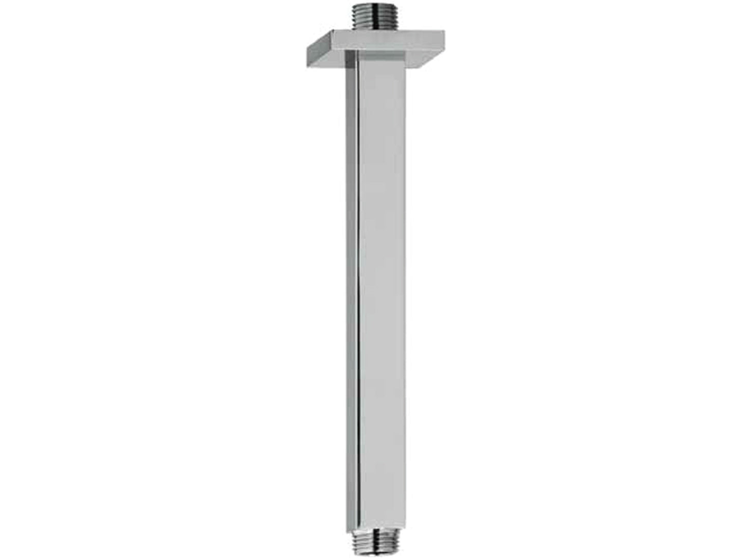 Duemmeggi Braccio Quadro Soffitto Doccia 150 MM Materiale Ottone Finitura Cromata Made in Italy Garanzia 5 Anni
