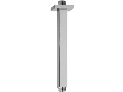 Duemmeggi Braccio Quadro Soffitto Doccia 300 MM Ottone Finitura Cromata Made in Italy Garanzia 5 Anni