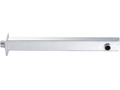 Duemmeggi Braccio Quadro Slim Doccia 350 MM Installazione Parete Muro Materiale Ottone Finitura Cromata Made in Italy Garanzia 5 Anni