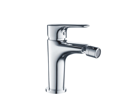 Miscelatore Bidet Con Piletta Scarico Automatico 1" 1/4" Duemmeggi Beta Installazione Appoggio 1 Foro Monoforo 1 Leva Monocomando Manopola Stile Moderno Ottone Finitura Cromata Made in Italy Garanzia 5 Anni