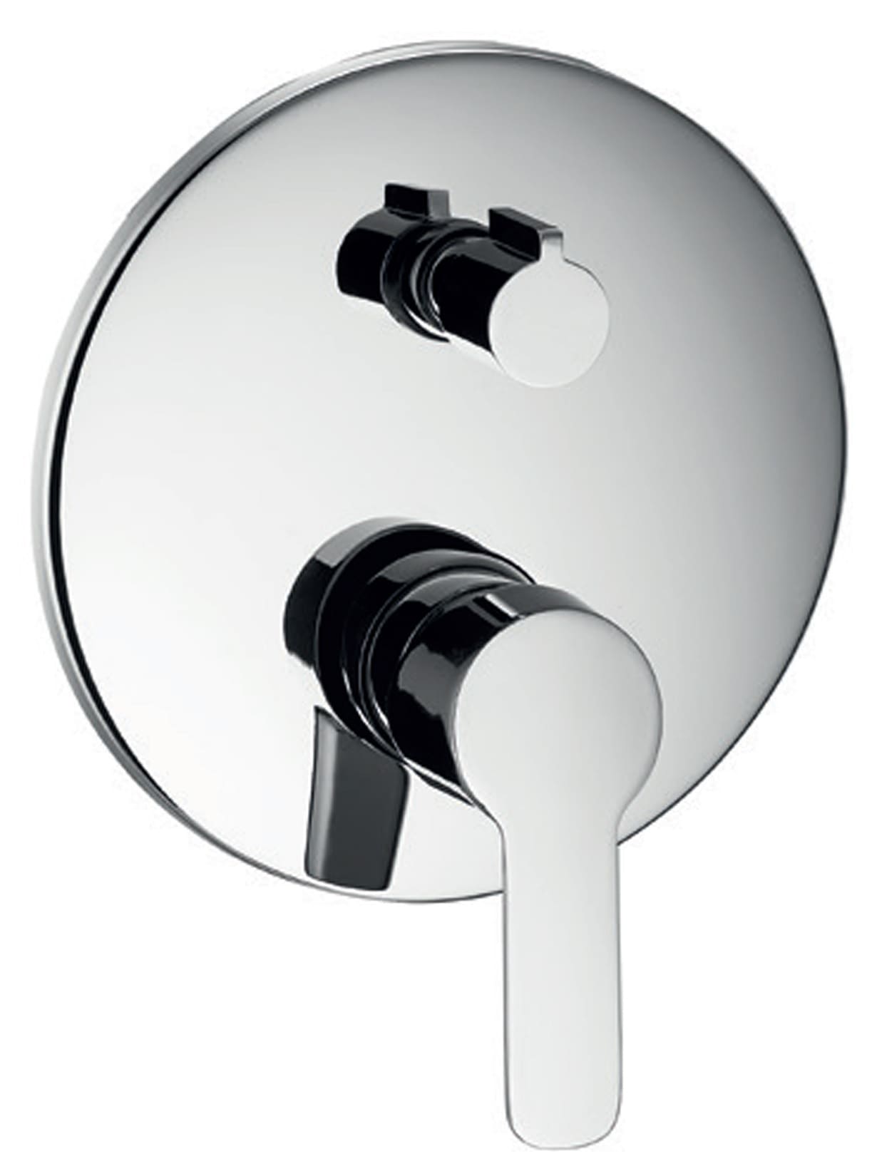 Miscelatore Incasso Doccia Con Deviatore Automatico Duemmeggi Beta 2 Vie Con Piastra Stile Moderno Forma Tondeggiante Meccanico 2 Fori 1 Leva Manopola Monocomando Ottone Finitura Cromata Made in Italy Garanzia 5 Anni