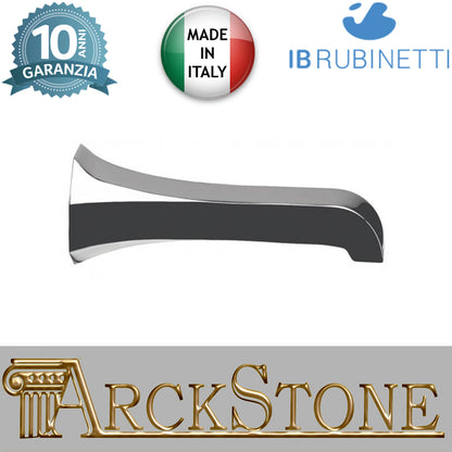 Bocca d'erogazione a parete marca IB rubinetti modello Belmondo rubinetteria rubinetto ottone cromato muro bagno Rivenditore Autorizzato Campania Arredamento Arredo Finitura Cromo Fontana Acqua 10 anni garanzia qualità azienda certificata made in italy