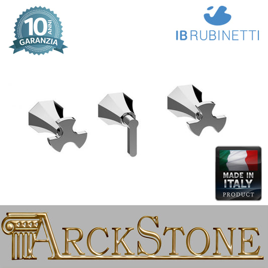 Miscelatore doccia ad incasso due vie tre fori con deviatore marca IB rubinetti modello Belmondo rubinetteria rubinetto ottone cromato bagno Rivenditore Autorizzato Campania Arredamento Arredo Finitura Cromo Fontana qualità garanzia 10 anni made in italy