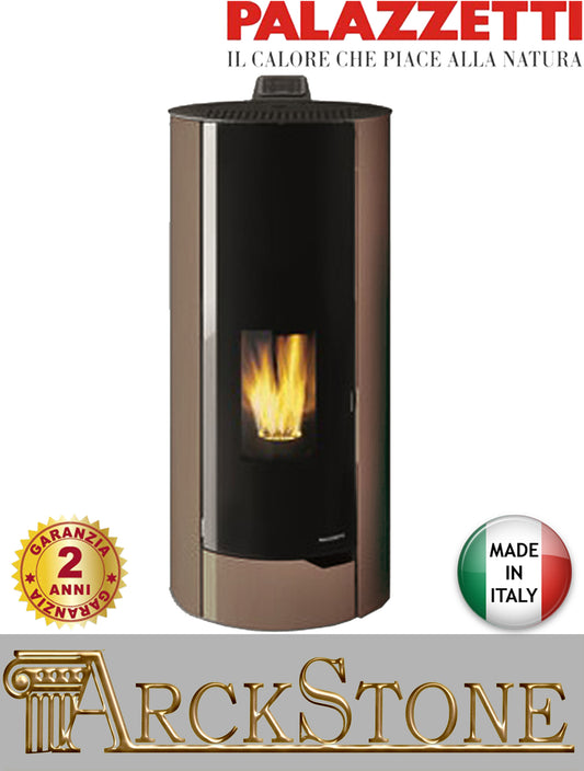 Stufa Pellet Aria Calda Ventilata Standard Palazzetti Ecofire Nina 8 Potenza 8,2 kW Caffellatte
