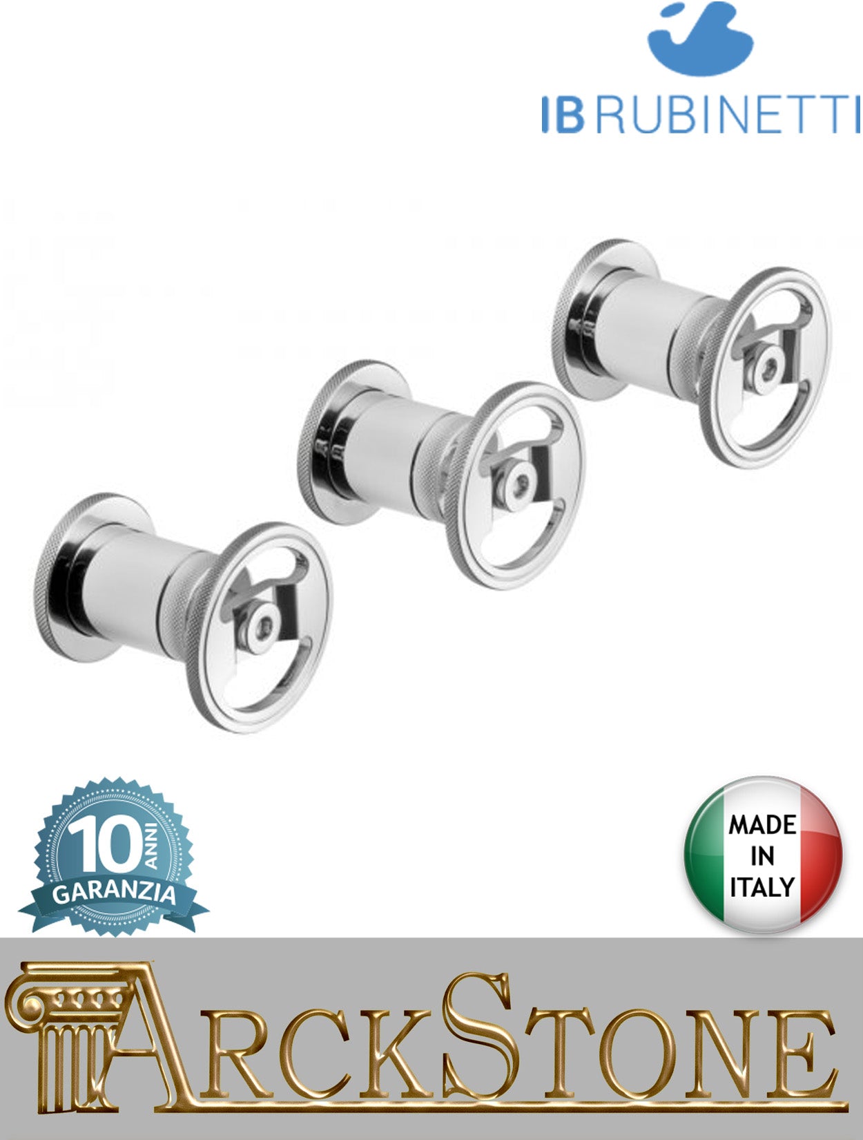Rubinetti arresto marca IB Rubinetti modello Bold Round finitura ottone cromato parete leva tonda due vie incasso muro rubinetteria mix deviatore arredo bagno home acqua casa rivenditore autorizzato campania napoli garanzia 10 anni qualità made in italy