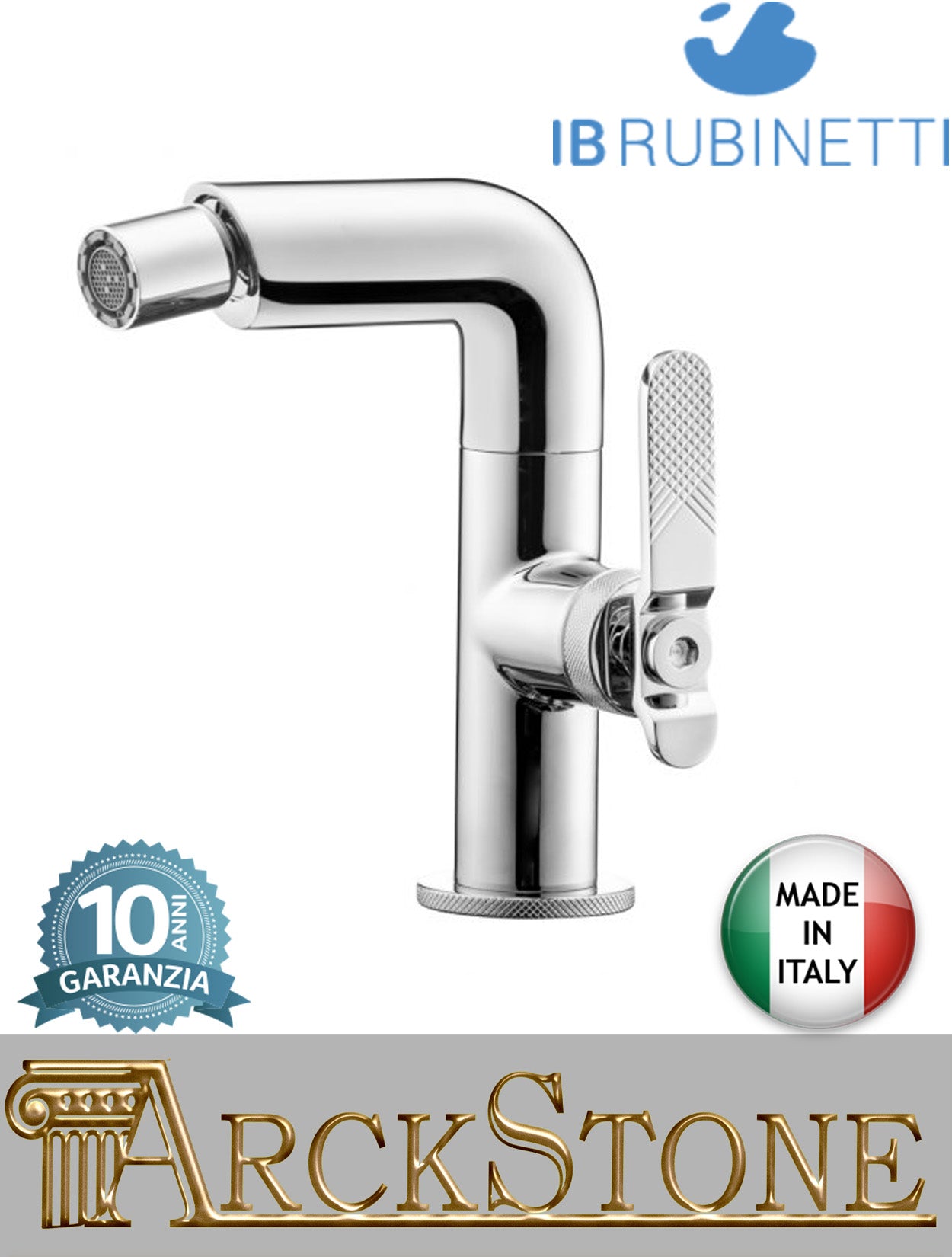 Miscelatore bidet marca IB Rubinetti modello Bold Lever Flat finitura ottone cromato appoggio monoforo leva piatta rubinetto rubinetteria fontana mix completo piletta scarico click-clack rivenditore autorizzato campania napoli garanzia 10 anni qualità
