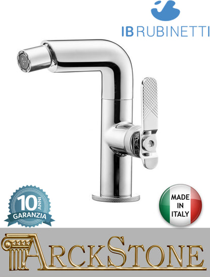 Miscelatore bidet marca IB Rubinetti modello Bold Lever Flat finitura ottone cromato appoggio monoforo leva piatta rubinetto rubinetteria fontana mix completo piletta scarico click-clack rivenditore autorizzato campania napoli garanzia 10 anni qualità