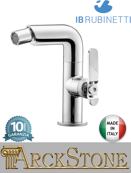 Miscelatore bidet marca IB Rubinetti modello Bold Lever Flat finitura ottone cromato appoggio monoforo leva piatta rubinetto rubinetteria fontana mix completo piletta scarico click-clack rivenditore autorizzato campania napoli garanzia 10 anni qualità