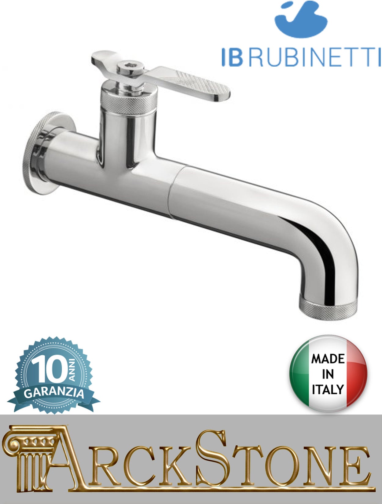 Miscelatore lavabo marca IB Rubinetti modello Bold Lever Flat finitura ottone cromato parete incasso monoforo leva piatta muro rubinetto rubinetteria acqua fontana cromo mix completo piletta scarico click-clack rivenditore campania napoli garanzia 10 anni