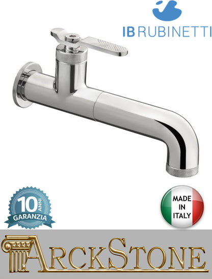 Miscelatore lavabo marca IB Rubinetti modello Bold Lever Flat finitura ottone cromato parete incasso monoforo leva piatta muro rubinetto rubinetteria acqua fontana cromo mix completo piletta scarico click-clack rivenditore campania napoli garanzia 10 anni