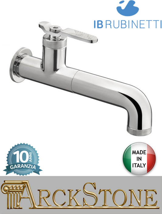 Miscelatore lavabo marca IB Rubinetti modello Bold Lever Flat finitura ottone cromato parete incasso monoforo leva piatta muro rubinetto rubinetteria acqua fontana cromo mix completo piletta scarico click-clack rivenditore campania napoli garanzia 10 anni