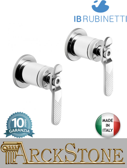 Rubinetti arresto marca IB Rubinetti modello Bold Lever Flat finitura ottone cromato incasso parete due fori cromo muro leva piatta rubinetteria arredo bagno arredamento casa rivenditore autorizzato campania napoli garanzia 10 anni qualità made in italy