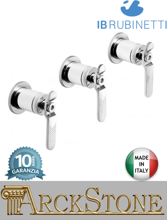 Rubinetti arresto marca IB Rubinetti modello Bold Lever Flat finitura ottone cromato incasso parete tre fori deviatore due vie cromo muro leva piatta rubinetteria bagno casa rivenditore autorizzato campania napoli garanzia 10 anni qualità made in italy