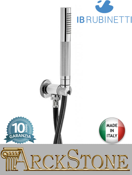 Duplex marca IB modello Bold Lever Flat finitura cromato parete completo cromo doccetta mano tondo supporto attacco muro flessibile presa acqua arredo bagno azienda casa home rivenditore autorizzato campania napoli garanzia 10 anni qualità made in italy