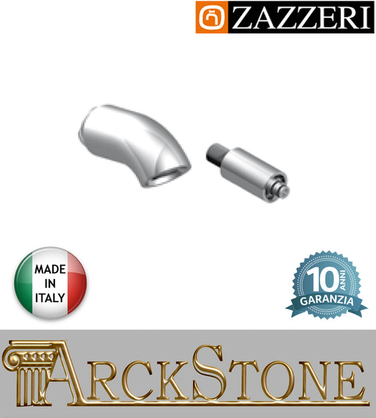 Soffione doccia getto 60mm marca Zazzeri modello Shower Unix parete finitura ottone cromato anticalcare spray rubinetteria orientabile arredamento bagno garanzia 10 anni azienda certificata qualità made in italy