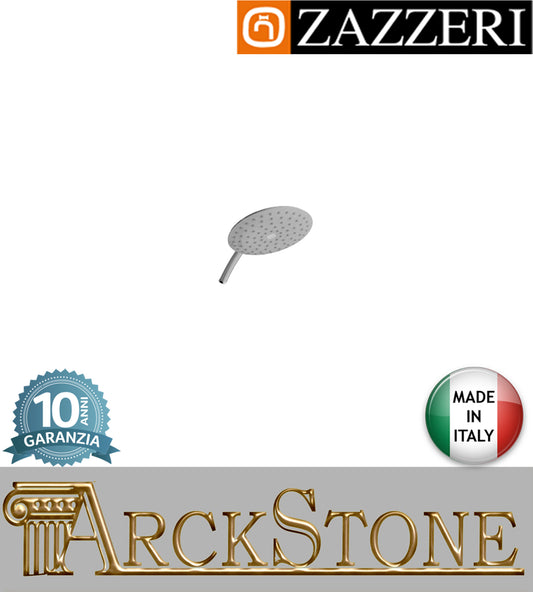 Doccetta Ø180 mm marca Zazzeri modello Unix finitura ottone cromato anticalcare tonda mano acqua home rubinetteria casa arredamento arredo bagno azienda certificata garanzia 10 anni qualità made in italy 