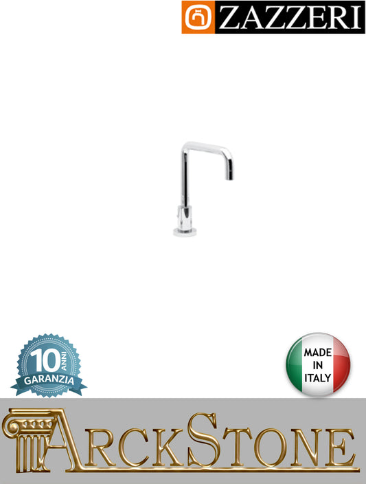 Getto lavabo marca Zazzeri modello Unix finitura ottone cromato senza miscelatore collo girevole appoggio quadro rubinetto rubinetteria fontana acqua arredamento arredo bagno garanzia 10 anni qualità made in italy
