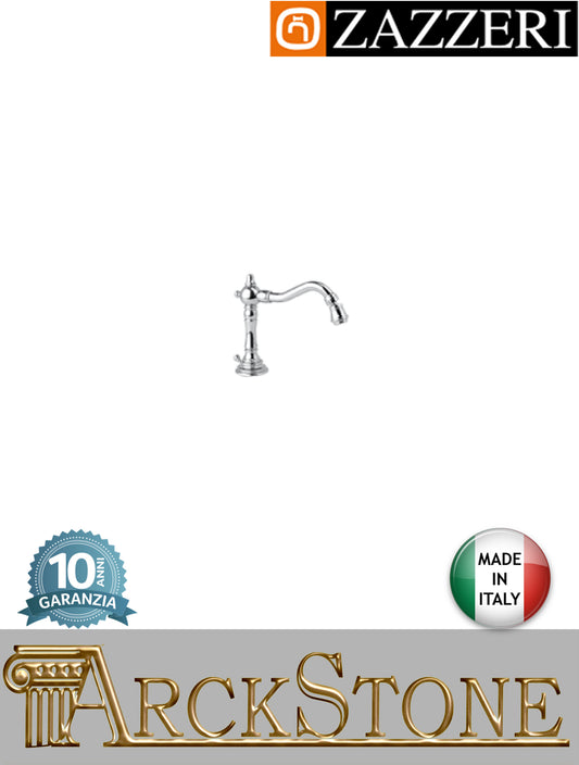 Getto bidet marca Zazzeri modello Unix 5500C203A00 CRCR finitura ottone cromato senza miscelatore appoggio rubinetto rubinetteria fontana acqua arredamento arredo bagno garanzia 10 anni qualità made in italy