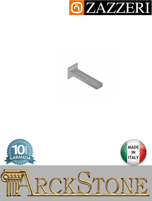 Getto lavabo vasca marca Zazzeri modello Unix finitura ottone cromato incasso 170 mm senza miscelatore parete rubinetto rubinetteria fontana muro acqua arredo bagno casa home garanzia 10 anni qualità made in italy