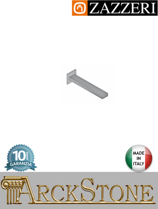 Getto lavabo vasca marca Zazzeri modello Unix finitura ottone cromato incasso 230 mm senza miscelatore parete rubinetto rubinetteria fontana muro acqua arredo bagno casa home garanzia 10 anni qualità made in italy