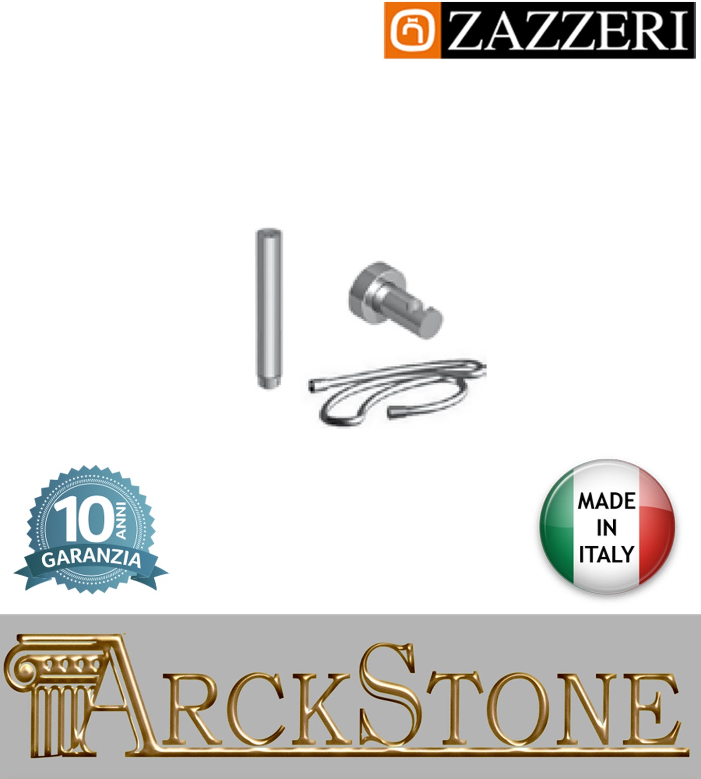 Set doccia doccetta stilo marca Zazzeri modello Shower Unix completo finitura cromata supporto flessibile PVC anticalcare uscita assiale parete arredamento bagno cromo garanzia 10 anni azienda certificata made in italy