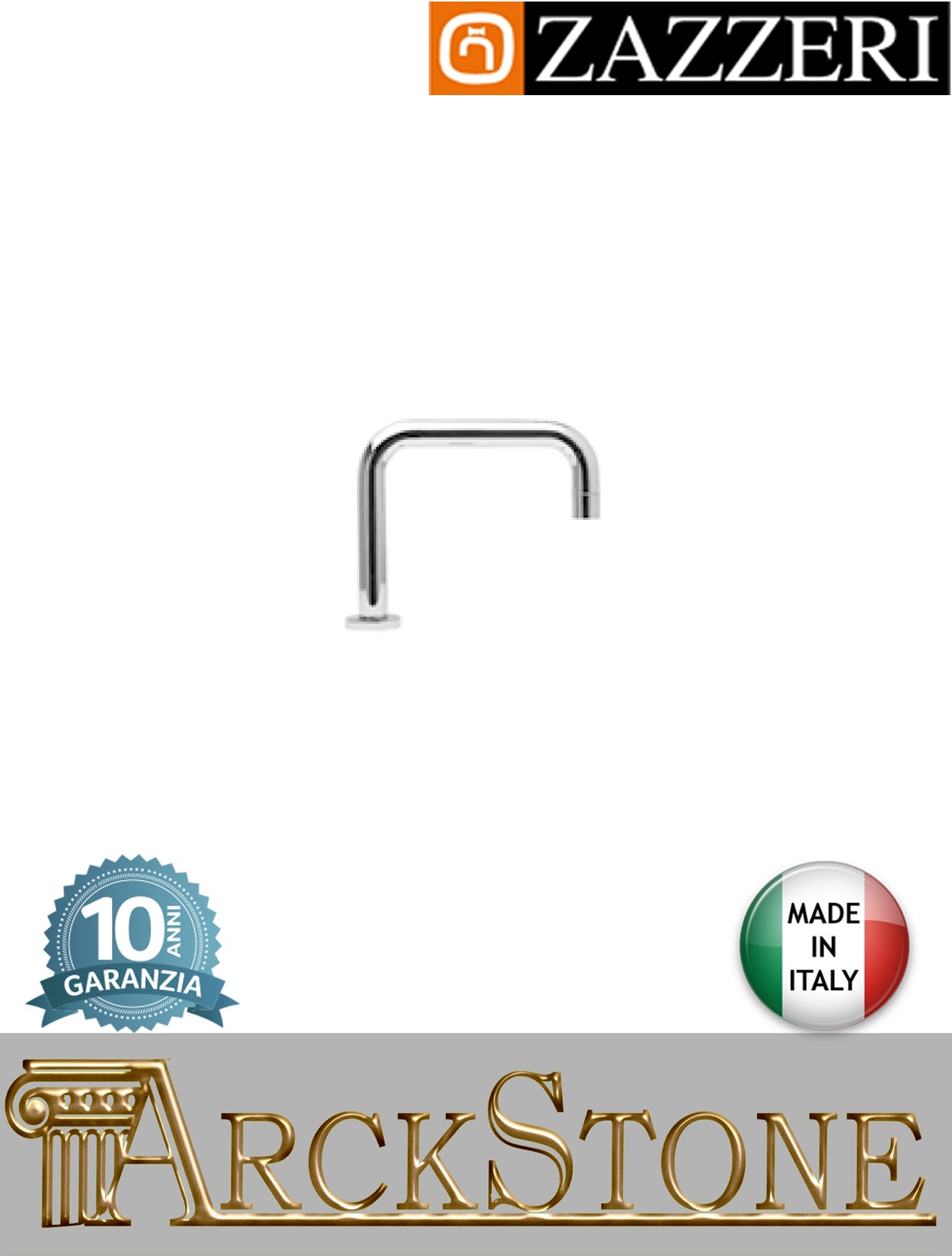 Getto vasca marca Zazzeri modello Unix finitura ottone cromato appoggio erogazione piano bordo 220 mm fontana acqua arredamento casa cromo home arredo bagno garanzia 10 anni qualità made in italy