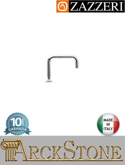 Getto vasca marca Zazzeri modello Unix finitura ottone cromato appoggio erogazione piano bordo 220 mm fontana acqua arredamento casa cromo home arredo bagno garanzia 10 anni qualità made in italy