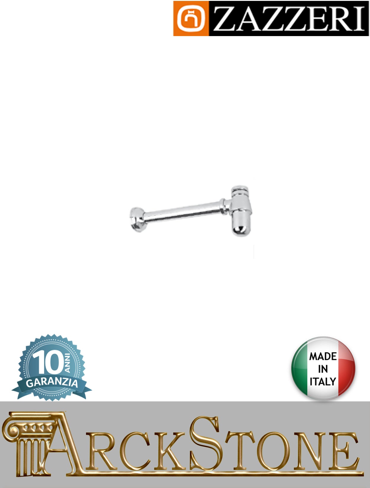 Sifone lavabo marca Zazzeri modello Unix ispezionabile finitura cromata completo bottiglia rubinetteria rubinetto cromo arredo bagno arredamento acqua azienda certificata garanzia 10 anni qualità made in italy