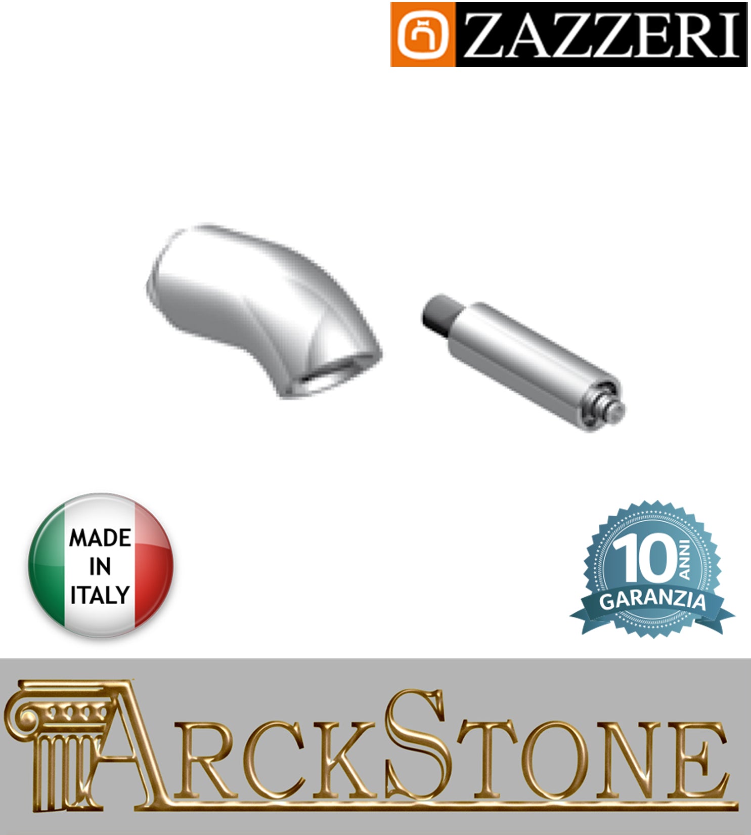 Soffione doccia getto 100 mm marca Zazzeri modello Shower Unix parete finitura ottone cromato spray rubinetteria orientabile arredamento bagno garanzia 10 anni azienda certificata qualità made in italy