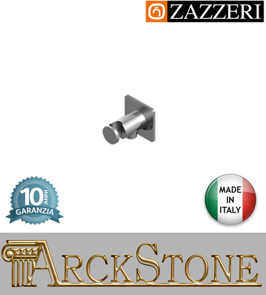 Presa acqua muro attacco doccetta marca Zazzeri modello Shower Unix 31000502A00 CRCR completo finitura cromata supporto parete arredamento bagno lavanderia cromo arredo garanzia 10 anni azienda certificata qualità made in italy    