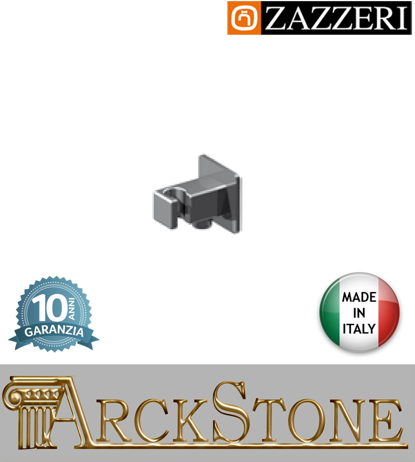 Presa acqua muro attacco doccetta marca Zazzeri modello Shower Unix 41000502A00 CRCR completo finitura cromata supporto parete arredamento bagno lavanderia cromo arredo garanzia 10 anni azienda certificata qualità made in italy    