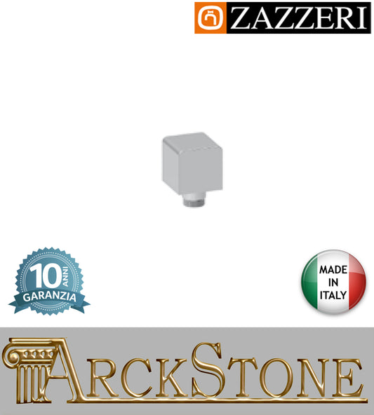 Presa acqua muro doccetta marca Zazzeri modello Qquadro completo finitura cromata parete arredamento bagno lavanderia cromo autorizzato casa home arredo garanzia 10 anni azienda certificata qualità made in italy