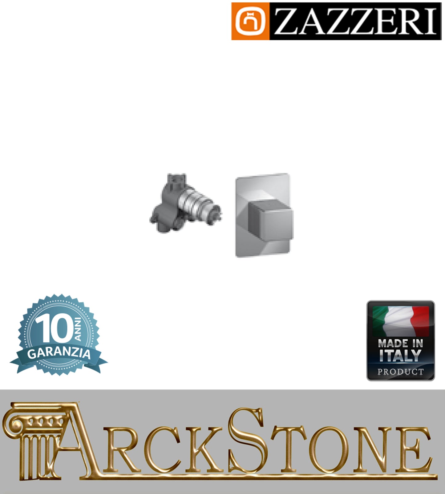 Miscelatore gruppo termostatico marca Zazzeri modello Shower Unix completo finitura cromata COMPACT incasso 1 uscita parete arredamento bagno lavanderia cromo Quadro garanzia 10 anni azienda certificata made in italy