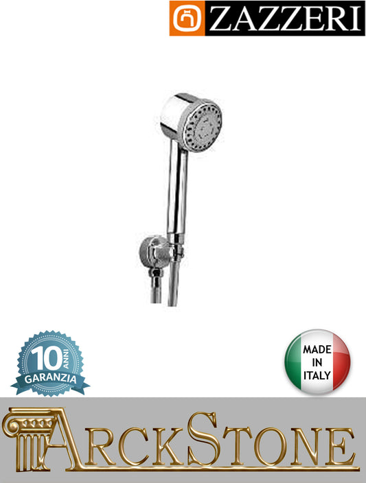 Set doccia marca Zazzeri modello Ultra finitura cromata parete completa doccetta Ø70 mm presa acqua muro supporto attacco arredo bagno arredamento casa home azienda certificata garanzia 10 anni qualità made in italy
