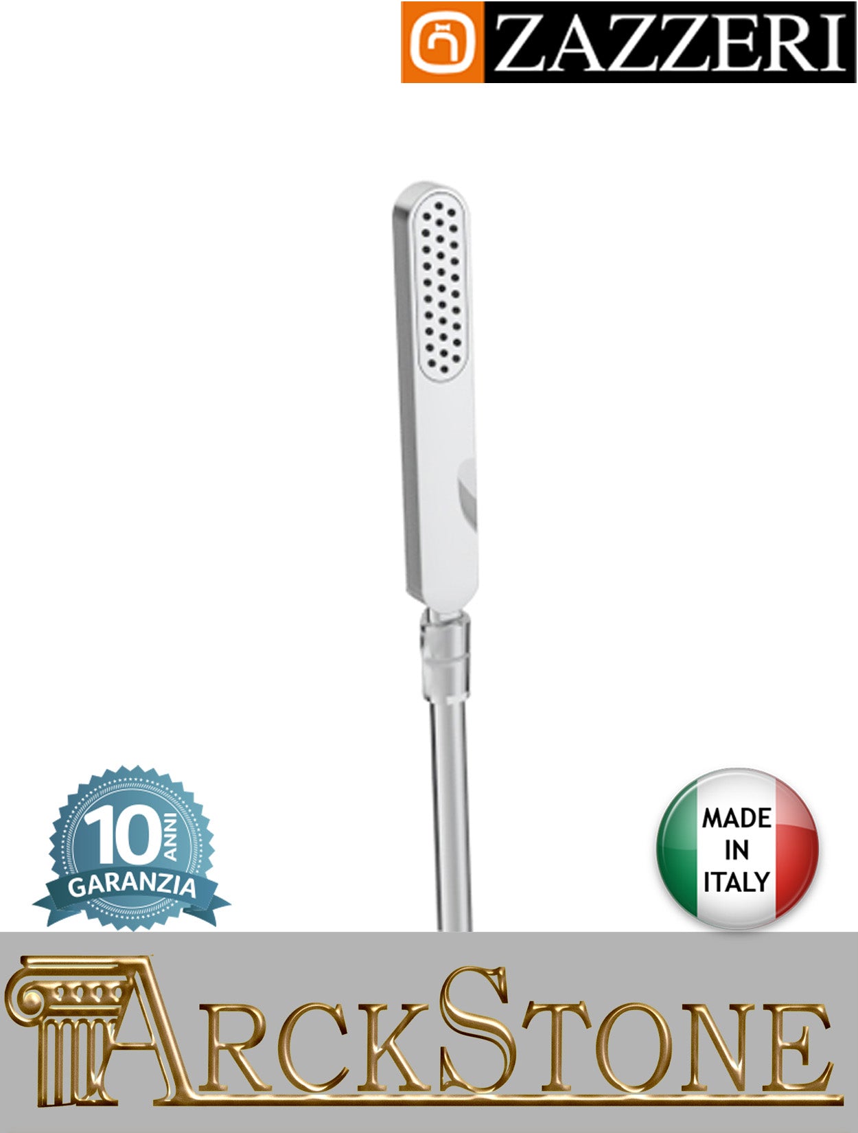 Set doccia marca Zazzeri modello Ultra finitura cromata doccetta flessibile arredo bagno arredamento casa home acqua mano azienda certificata garanzia 10 anni qualità made in italy