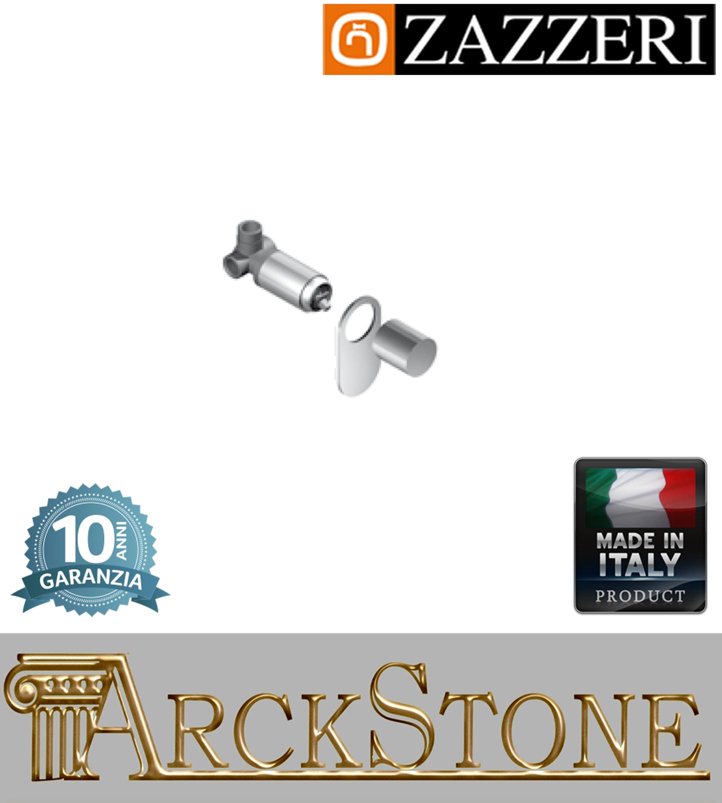 Miscelatore meccanico doccia marca Zazzeri modello Shower Unix completo finitura cromata incasso parete rubinetto arredamento rubinetteria lavanderia muro cromo garanzia 10 anni azienda certificata qualità made in italy