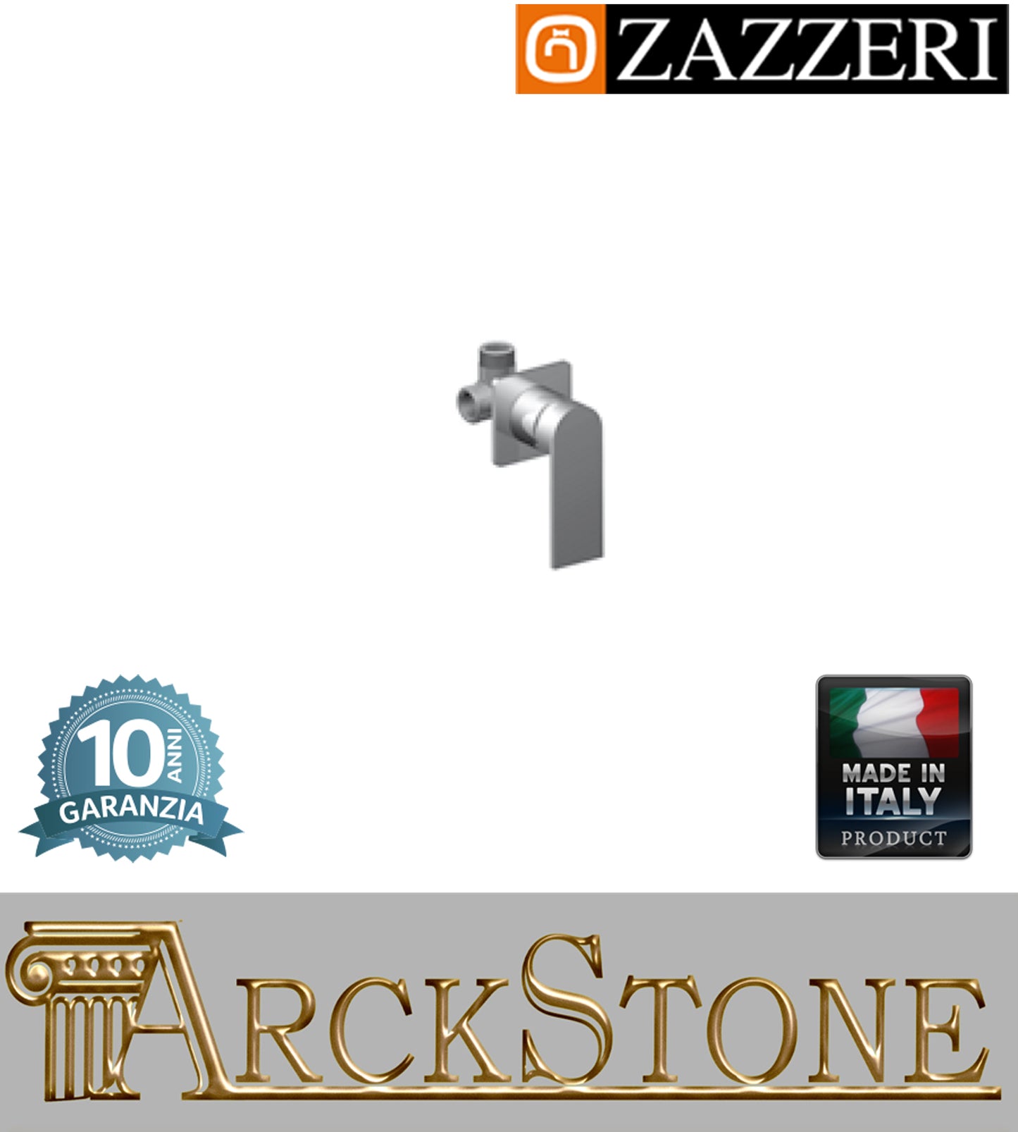 Miscelatore meccanico doccia marca Zazzeri modello Shower Unix completo finitura cromata borchia piccola incasso parete rubinetto arredamento rubinetteria cromo garanzia 10 anni azienda certificata made in italy