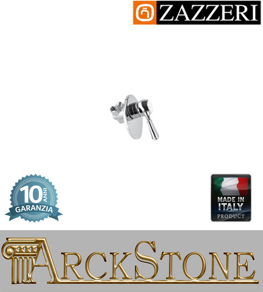 Miscelatore meccanico doccia marca Zazzeri modello Shower Unix completo finitura ottone cromata incasso leva metallo parete rubinetto arredamento rubinetteria cromo muro bagno garanzia 10 anni azienda certificata made in italy