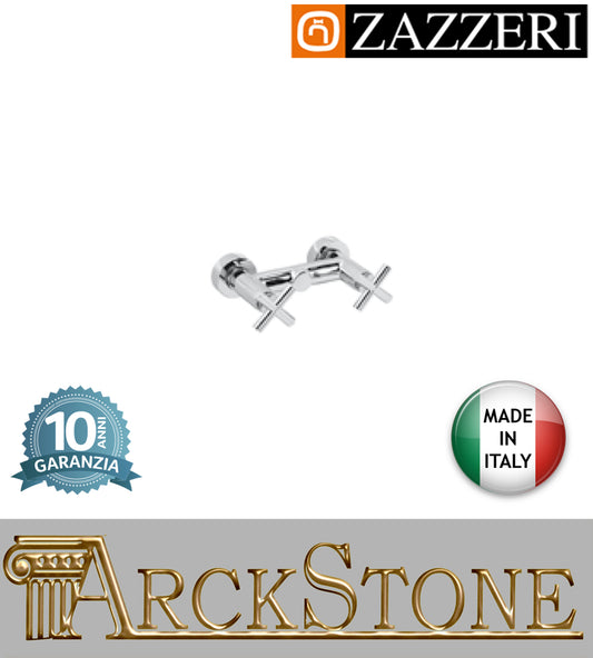 Miscelatore doccia esterno marca Zazzeri modello Shower Unix 47010702A00 CRCR senza flessibile doccetta vitone ceramico 180° finitura ottone cromata incasso parete rubinetto arredamento rubinetteria cromo bagno garanzia 10 anni qualità made in italy 