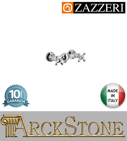 Miscelatore doccia esterno marca Zazzeri modello Shower Unix senza flessibile doccetta vitone tradizionale finitura ottone cromata incasso parete rubinetto arredamento rubinetteria cromo bagno garanzia 10 anni qualità made in italy