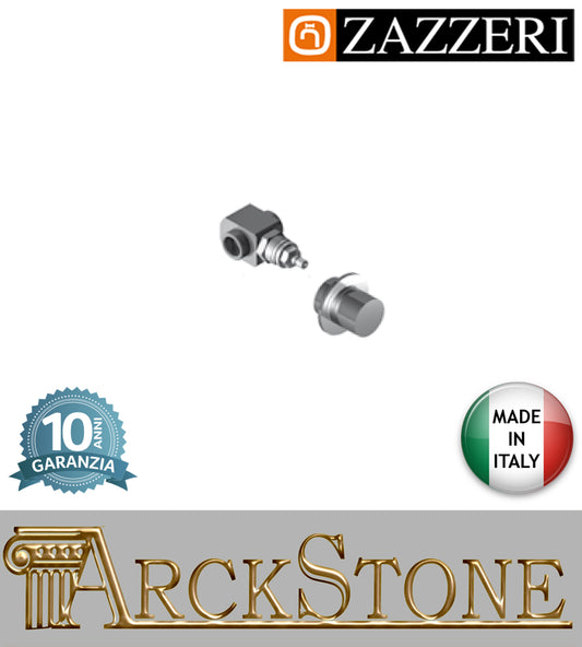 Rubinetto arresto marca Zazzeri modello Shower Unix G1/2" completo vitone ceramico 180° finitura ottone cromata incasso parete rubinetto arredamento rubinetteria cromo arredo bagno garanzia 10 anni qualità made in italy