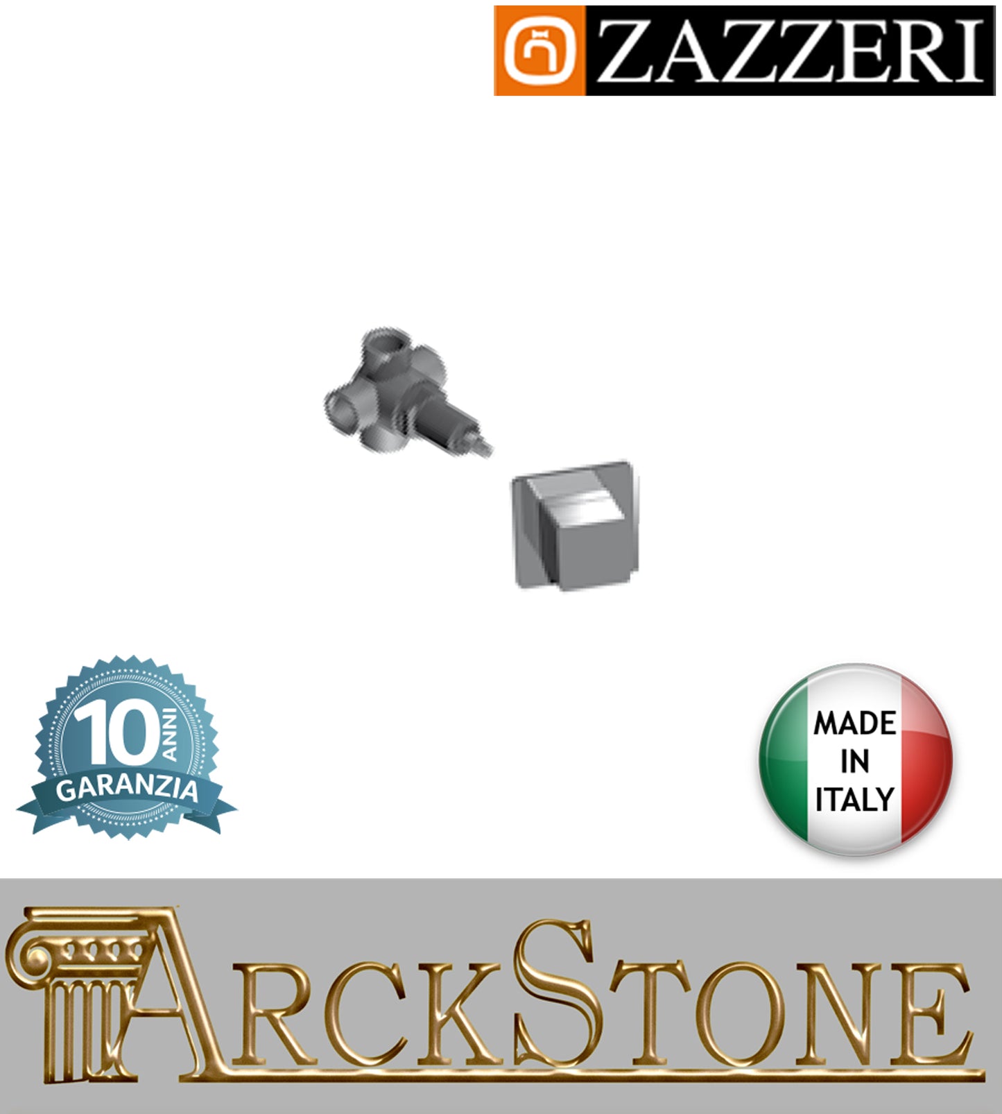 Rubinetto arresto deviatore incasso due vie marca Zazzeri modello Shower Unix 2900B405A00+6700Y407AA0 CRCR completo finitura ottone cromato parete rubinetto rubinetteria arredamento cromo arredo bagno muro garanzia 10 anni qualità made in italy