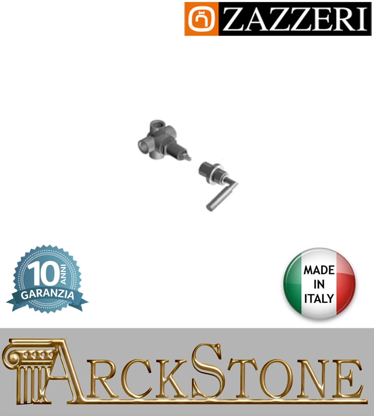 Rubinetto arresto deviatore incasso due vie marca Zazzeri modello Shower Unix 4700B405A00+4702A405AA1 CRCR completo finitura ottone cromato parete rubinetto rubinetteria arredamento cromo arredo bagno muro garanzia 10 anni qualità made in italy